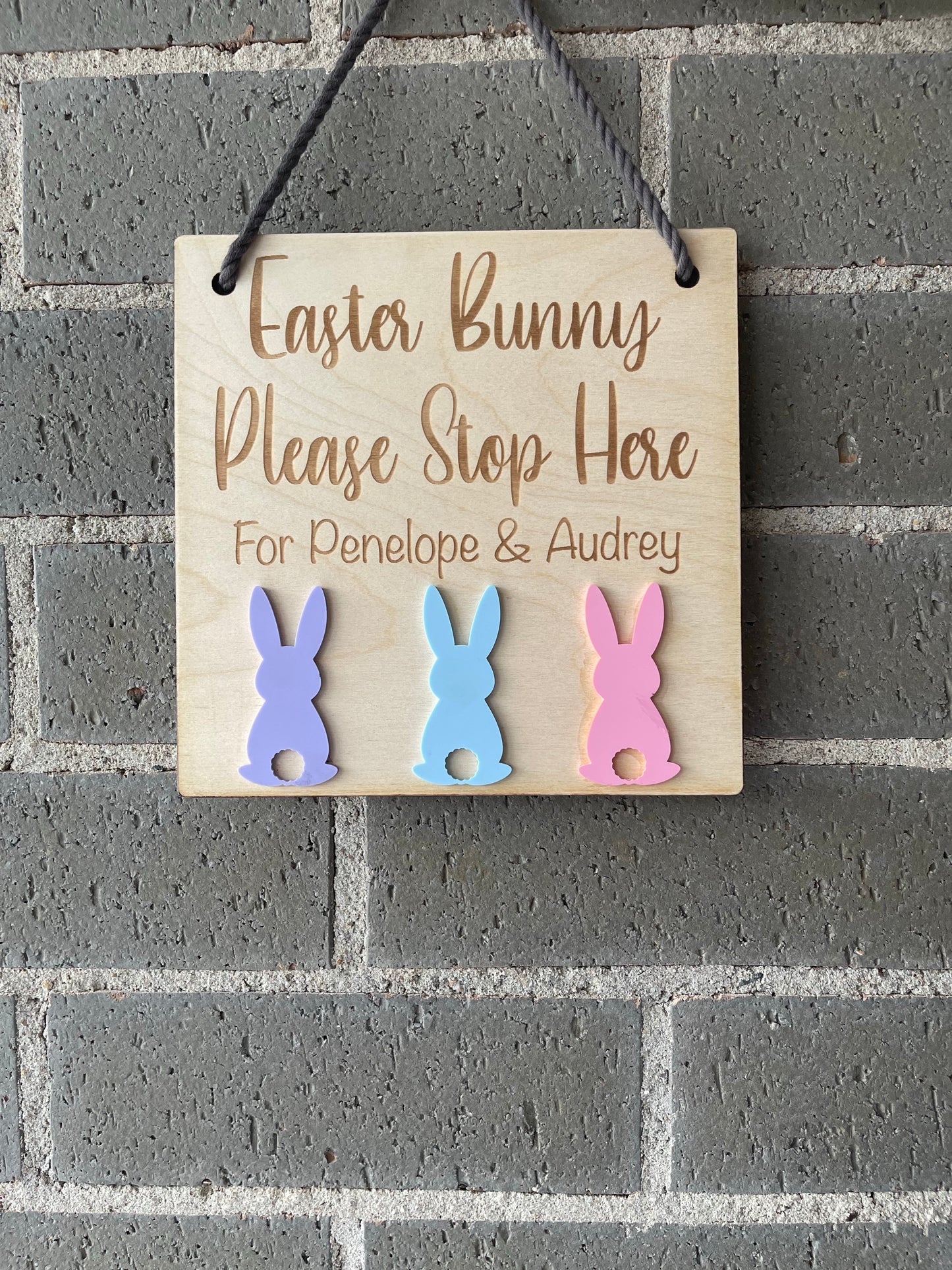 Easter bunny stop signs