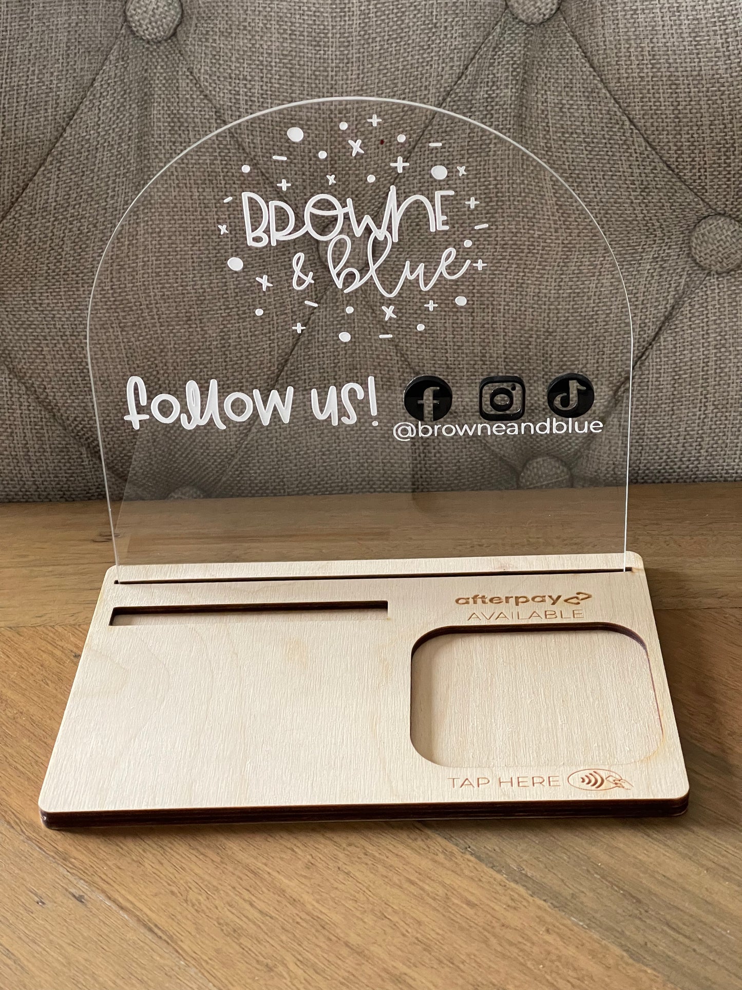 Square Reader plus business card holder