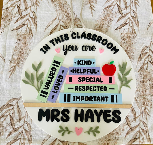 Teachers Door Sign