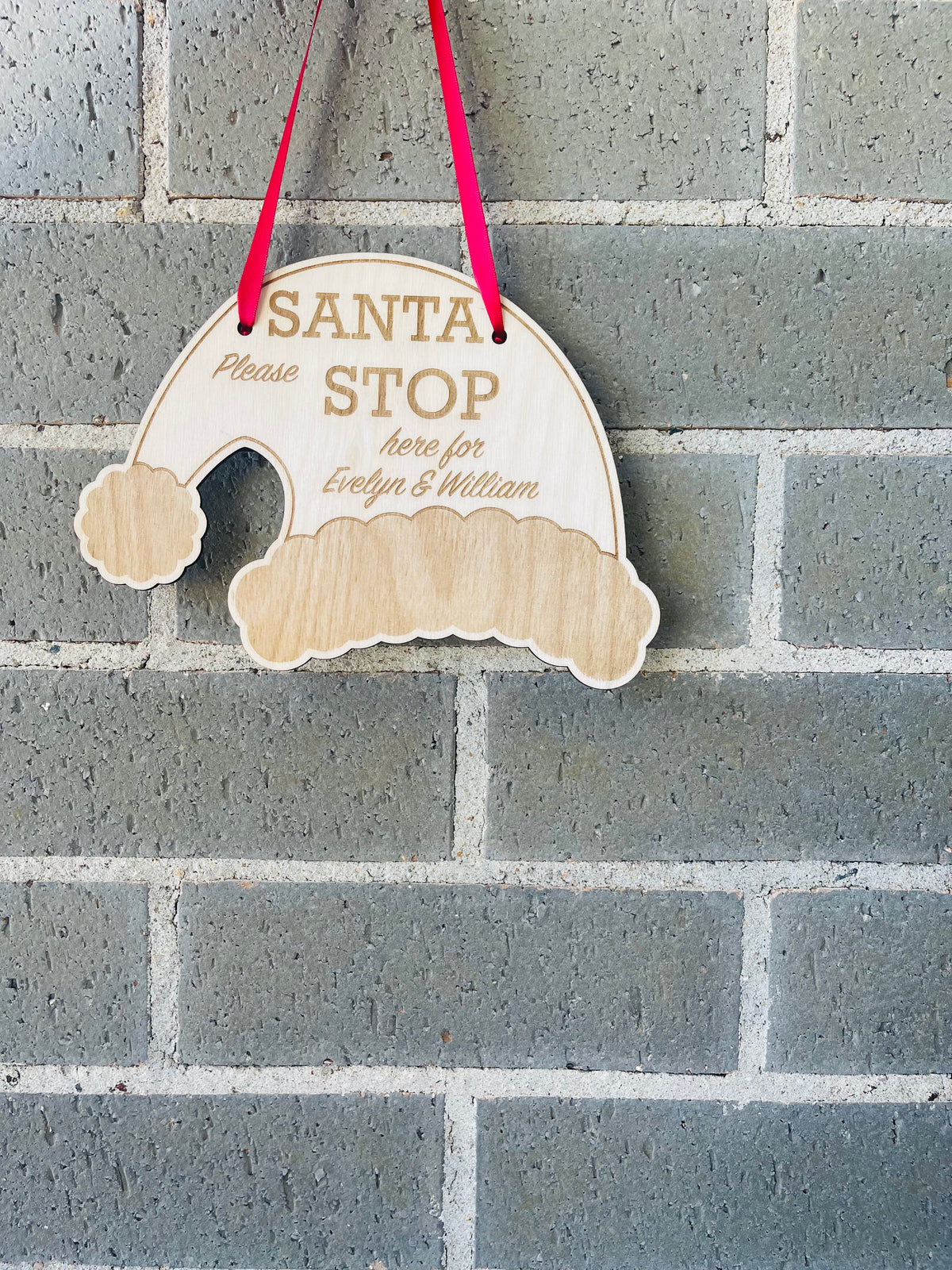 Santa Exit Sign Santa Stop Sign – Little P Creations
