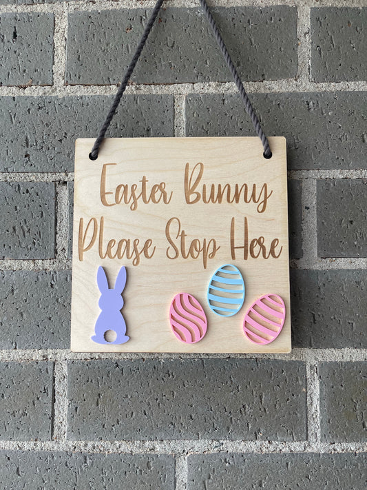Easter bunny stop signs