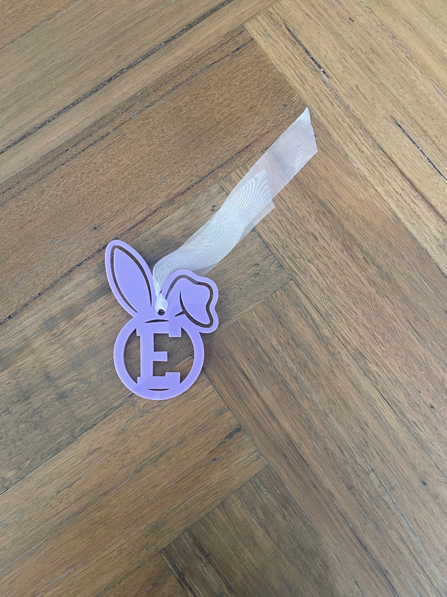 Bunny ear initial tags