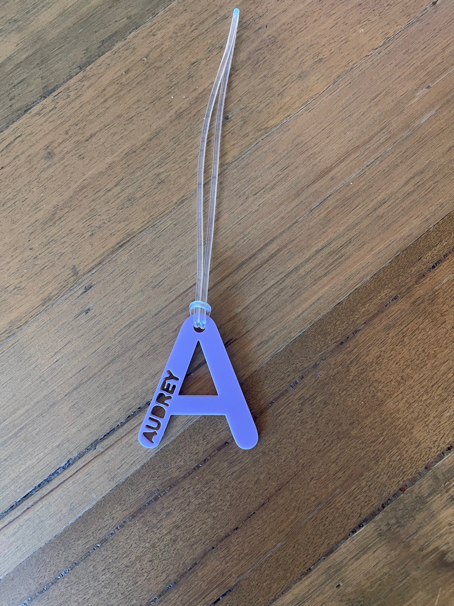 Acrylic Initial Bag tags