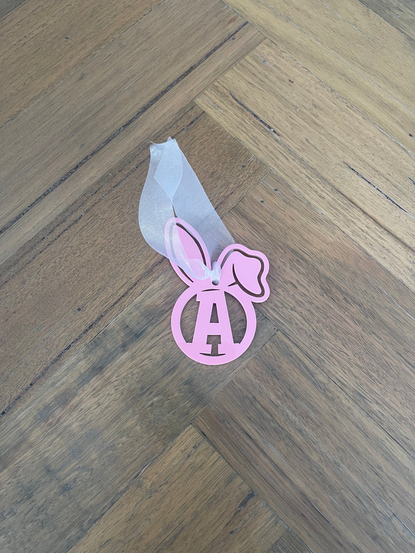 Bunny ear initial tags