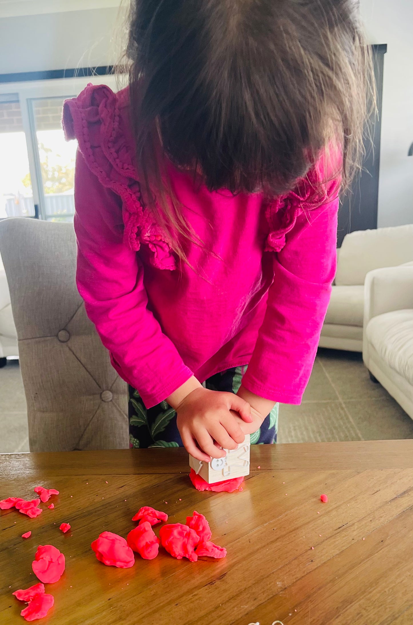 Christmas play dough stamps