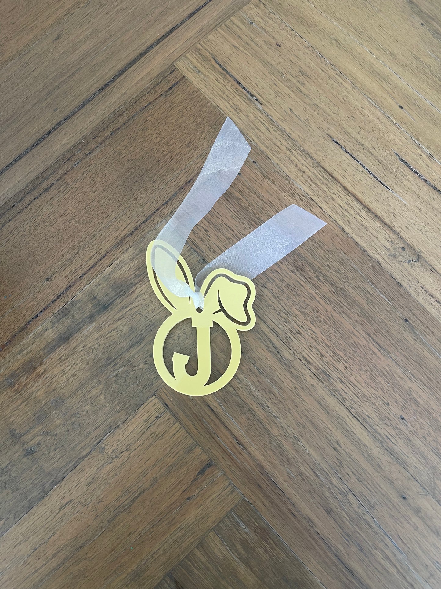 Bunny ear initial tags